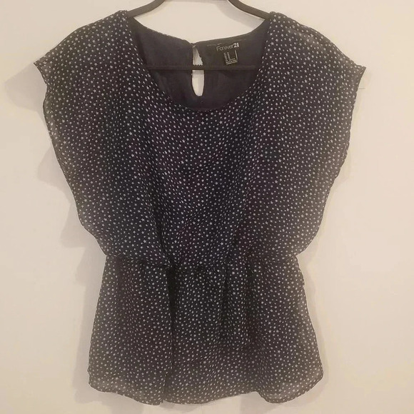 Tops - Forever‎ 21 Blue Print Top